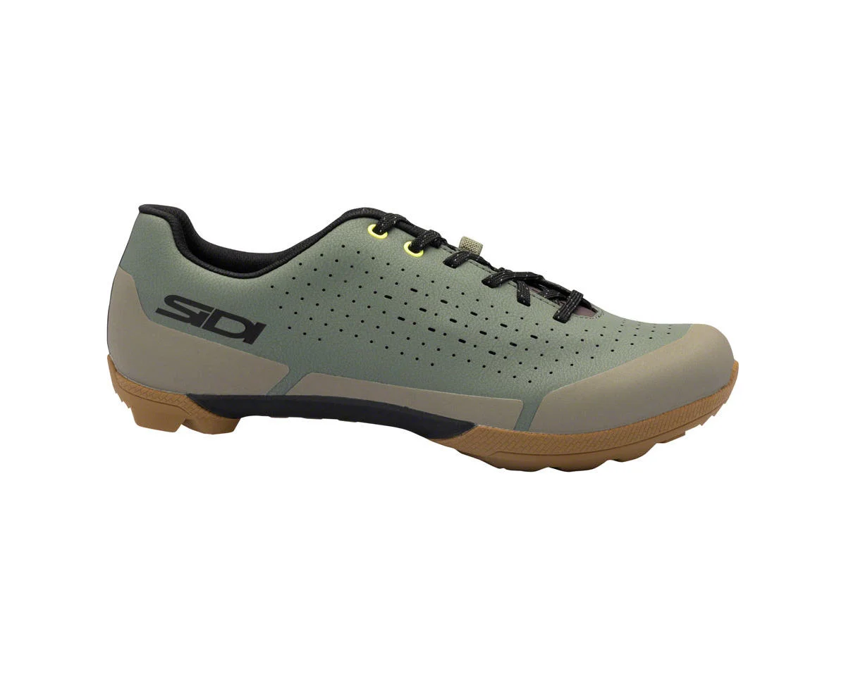 Sidi Asper Laces Gravel Shoes (Military Yellow) (46) (Millenium Fit)